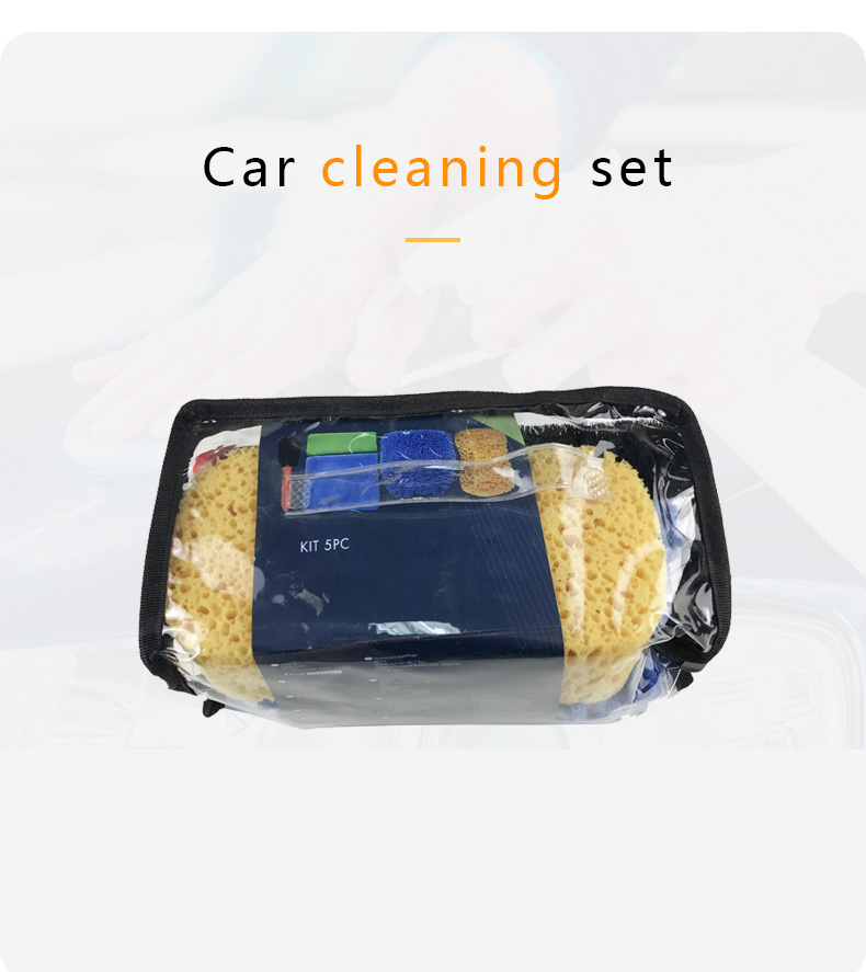 5 पीसी कार धोने माइक्रोफाइबर सेनील सफाई दस्ताने स्पंज तौलिया सेट