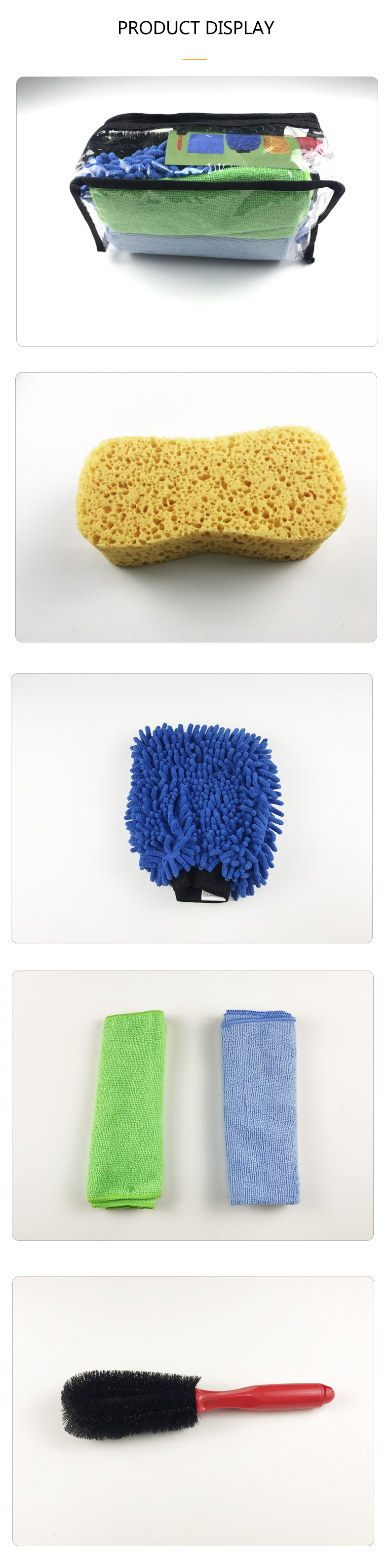 5 st biltvätt mikrofiber chenille rengöringshandske svamp handduk set