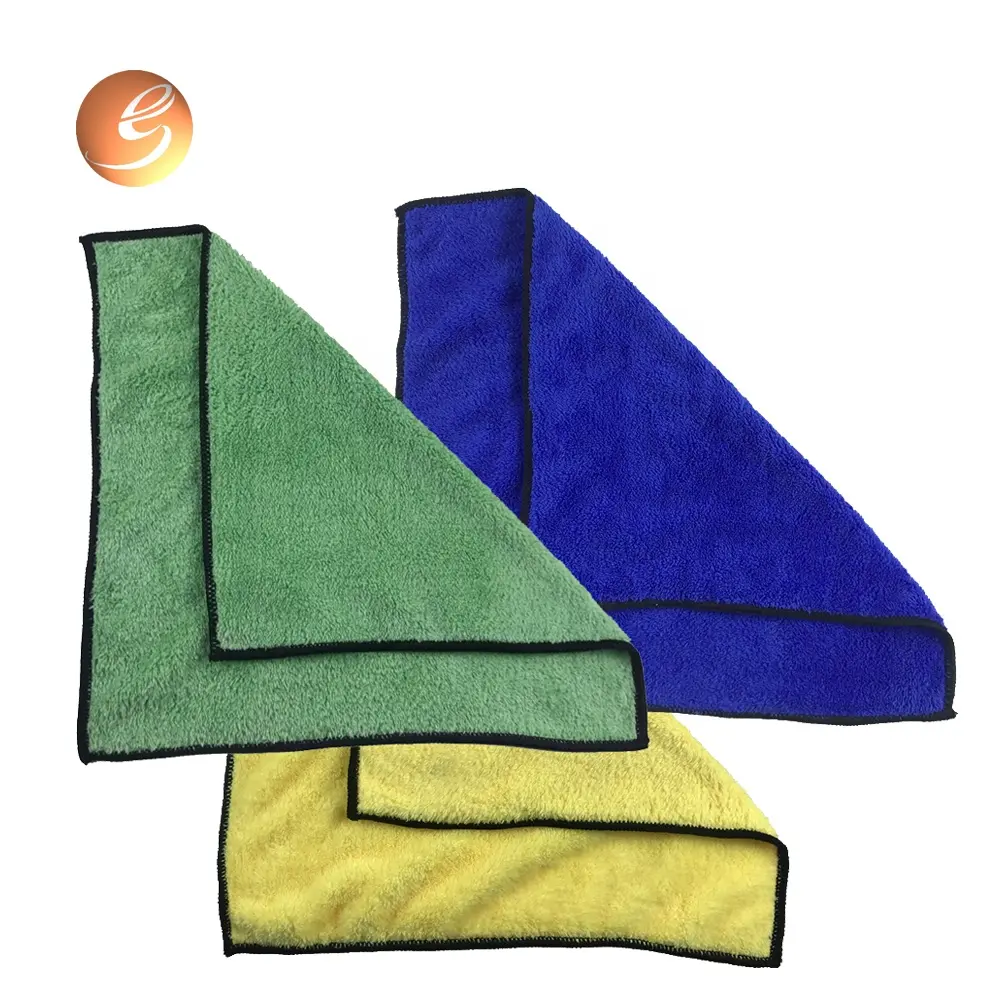 Yellow Blue Green Microfiber Car Exterior Window Windshield Cleaning Towel, Yellow Blue Green Microfiber Car Exterior Window Windshield Cleaning Towel